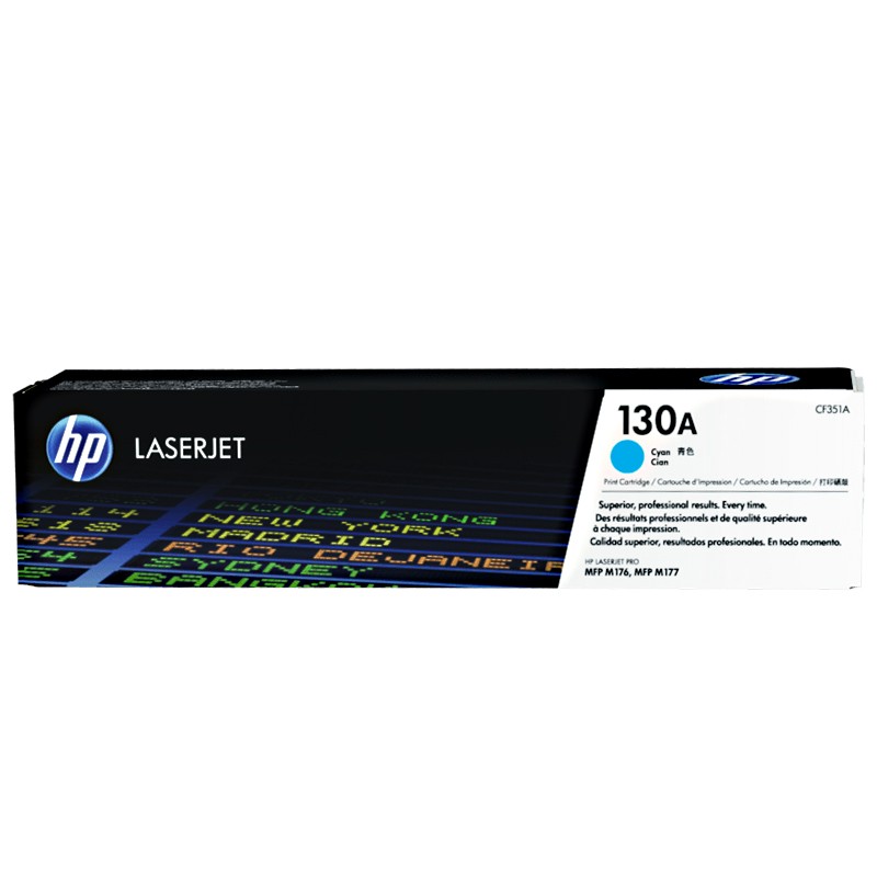 HP/惠普 130A碳粉盒 CF351A 青色/鼓粉分离/1000页 适用机型：HP Color LaserJet Pro MFP M176n Printer/HP Color LaserJet Pro MFP M177fw Printer 单位:个