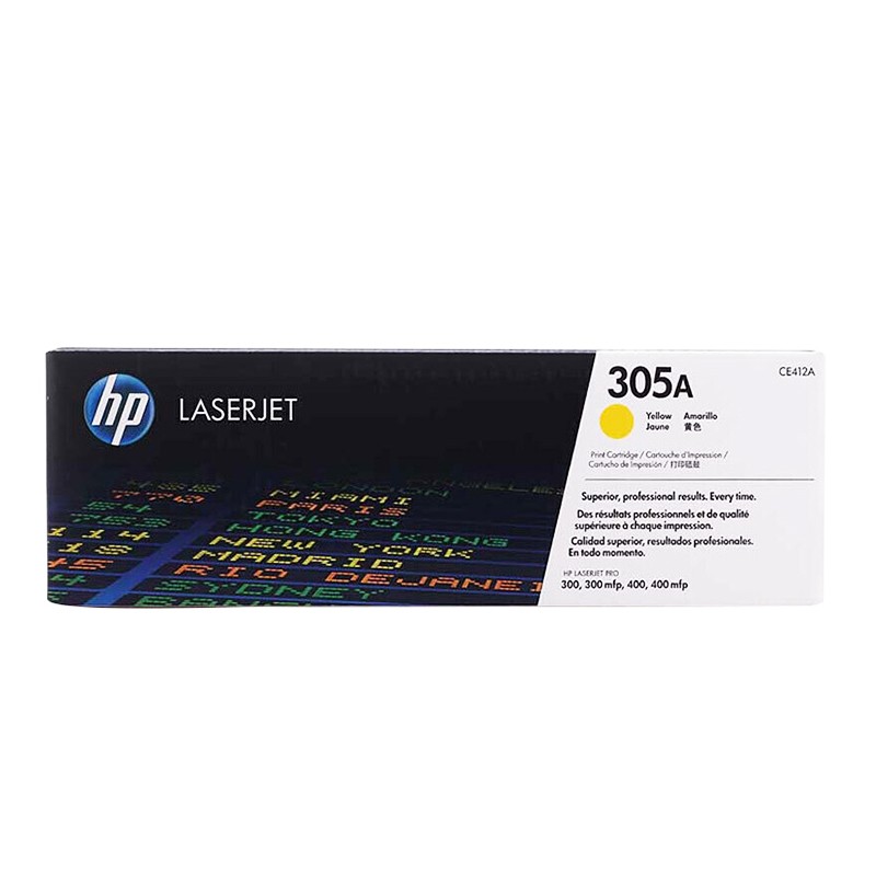 HP/惠普 305A打印硒鼓 CE412A 黄色/鼓粉一体/2600页 适用机型：HP LaserJet Pro 300 Color M351a Printer/HP LaserJet Pro 400 Color M451nw/M451dn Printer/HP LaserJet Pro 400 Color M451dw Prntr/HP LaserJet 300 Color MFP M375nw Printer/HP LaserJet 400 Color MFP M475dn Printer 单位:个