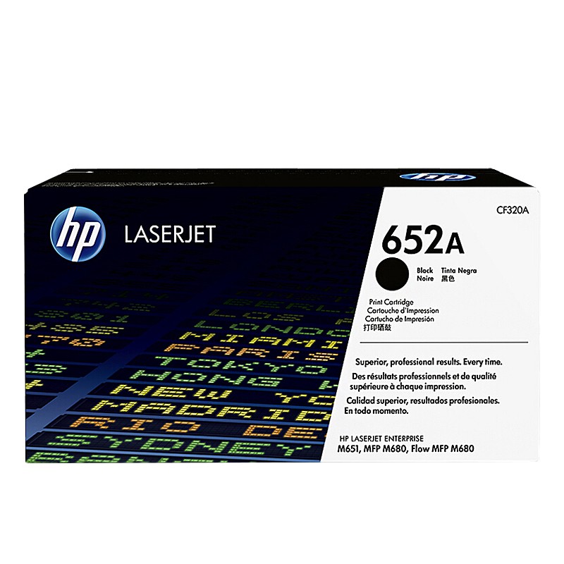 HP/惠普 652A打印硒鼓 CF320A 黑色/鼓粉一体/11500页 适用机型：HP Color LaserJet Ent M651n/M651dn/M651xh Printer/HP Color LaserJet Ent MFP M680dn/M680f Printer/HP Color LaserJet Ent Flw MFPM680z Prntr 单位:个