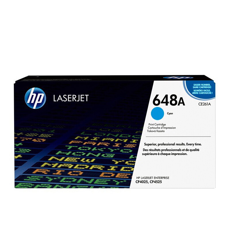 HP/惠普 648A打印硒鼓 CE261A 青色/鼓粉一体/11000页 适用机型：HP Color LaserJet CM4540/CM4540f/CM4540fskm MFP Printer/HP Color LaserJet CP4525DN/CP4525N/CP4525XH/CP4025DN/CP4025N Printer 单位:个