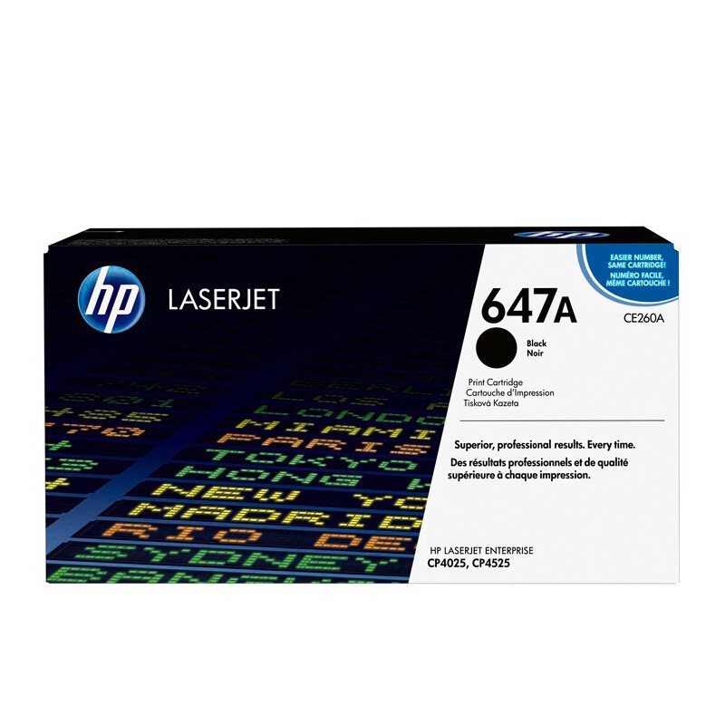 HP/惠普 647A打印硒鼓 CE260A 黑色/鼓粉一体/8500页 适用机型：HP Color LaserJet CM4540/CM4540f/CM4540fskm MFP Printer/HP Color LaserJet CP4525DN/CP4525N/CP4525XH/CP4025DN/CP4025N Printer 单位:个