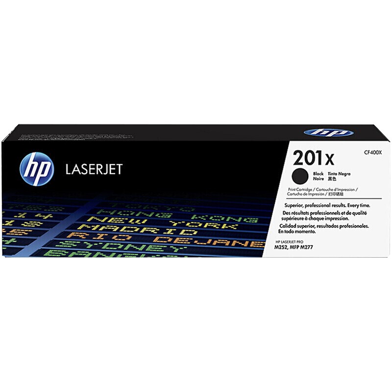 HP/惠普 201X打印硒鼓 CF400X 黑色高容/鼓粉一体/2800页 适用机型：HP Color LaserJet Pro 200 M252n/M252dw Printer/HP Color LaserJet Pro MFP M277n/M277dw Printer/HP LaserJet Color Pro MFP M274n Printer 单位:个