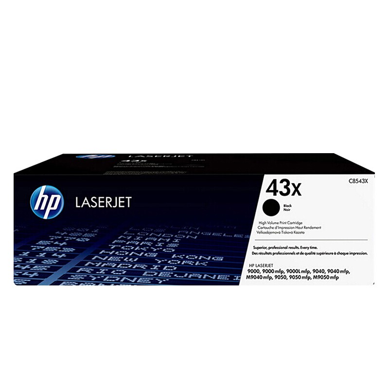 HP/惠普 43X打印硒鼓 C8543X 黑色/鼓粉一体/3000页 适用机型：HP LaserJet 9000 Printer/9000MFP Printer/9000LMFP Printer/M9040 MFP Printer/M9050 MFP Printer/9040MFP Printer/9050MFP Printer/9050 Printer/9050n Printer/9050dn Printer/9040/9040n/9040dn Printer 单位:个