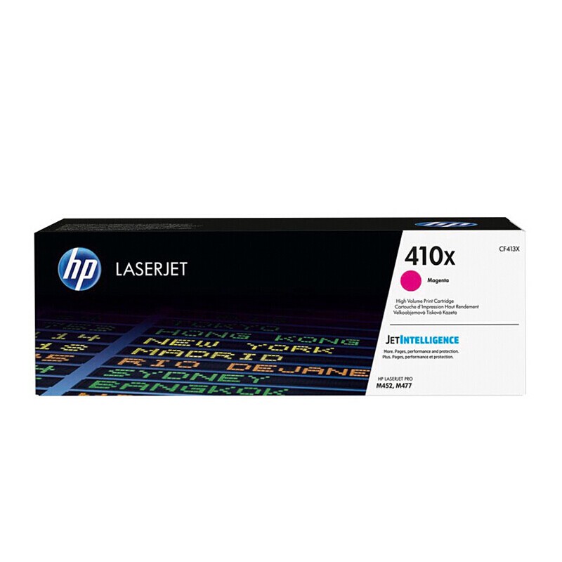 HP/惠普 410X打印硒鼓 CF413X 品红色高容/鼓粉一体/5000页 适用机型：HP Color LaserJet Pro M452dn/M452dw Printer/HP Color LaserJet Pro MFP M477fdn/M477fdw/M477fnw/M377dw 单位:个