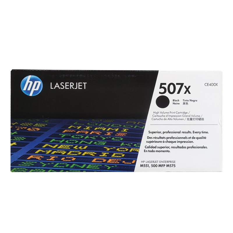 HP/惠普 507X打印硒鼓 CE400X 黑色/鼓粉一体/11000页 适用机型：HP LaserJet Pro 500 Clr MFP M570dw Prntr/HP LaserJet Enterprise 500 color MFP M575/M575dn/HP LaserJet Enterprise 500 color Printer M551dn/M551n/M551xh/HP LaserJet Enterprise 500 M551xh 单位:个