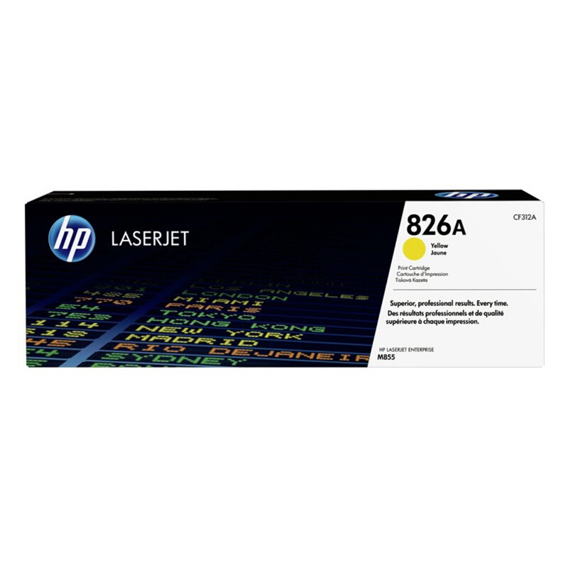 HP/惠普 826A碳粉盒 CF312A 黄色/鼓粉分离/31500页 适用机型：HP Color LaserJet M855dn Printer/HP Color LaserJet M855xh Printer 单位:个