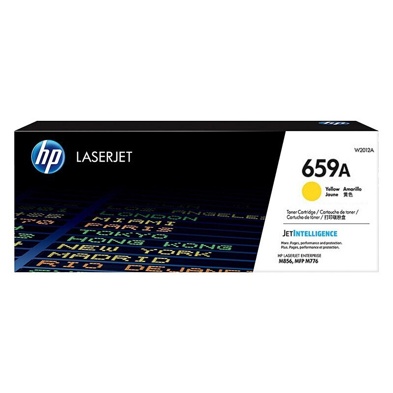 HP/惠普 659A打印碳粉盒 W2012A 黄色/鼓粉分离/13000页 适用机型：HP Color LaserJet Enterprise M856dn/HP Color LaserJet Enterprise MFP M776dn/HP Color LaserJet Enterprise Flow MFP M776z/M776zs 单位:个