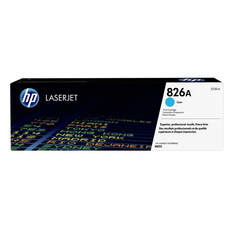HP/惠普 826A碳粉盒 CF311A 青色/鼓粉分离/31500页 适用机型：HP Color LaserJet M855dn Printer/HP Color LaserJet M855xh Printer 单位:个