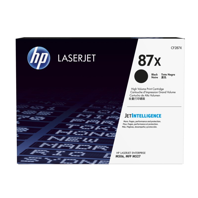 HP/惠普 批量87X打印硒鼓 CF287X 黑色/鼓粉一体/18000页 适用机型：HP LaserJet Enterprise M506dn Printer/HP LaserJet Ent MFP M527dn/M527f Printer/HP LaserJet Ent Flow MFP M527z Printer 单位:个