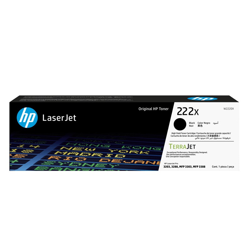 HP/惠普 222X大容量硒鼓 W2220X 黑色/鼓粉一体/3200页 适用机型：HP Color LaserJet Pro 3288dw/3288dn/HP Color LaserJet Pro MFP 3388fdw/3388sdw/3388fdn Printer 单位:个