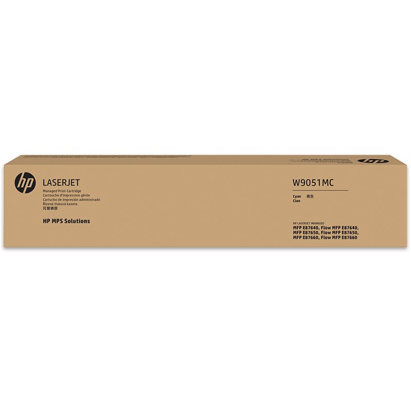 HP/惠普 托管硒鼓 W9051MC 青色/鼓粉分离/52000页 适用机型：HP Color LaserJet Managed Flow MFP E87640z/E87650z/E87660z/HP LaserJet ClrMgd MFP E87640/E87650/E87660 duChina Prntr/HP Color LaserJet Managed MFP E87640dn/E87640du/E87650dn/E87650du/E87660dn/E87660du Plus/HP Color LaserJet Managed Flow MFP E87640z/E 单位:个