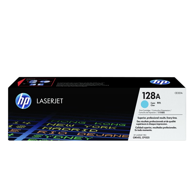 HP/惠普 128A打印硒鼓 CE321A 青色/鼓粉一体/1300页 适用机型：HP Color LaserJet CM1415fn/CM1415fnw MFP Printer/HP Color LaserJet CP1525n/CP1525nw Printer 单位:个
