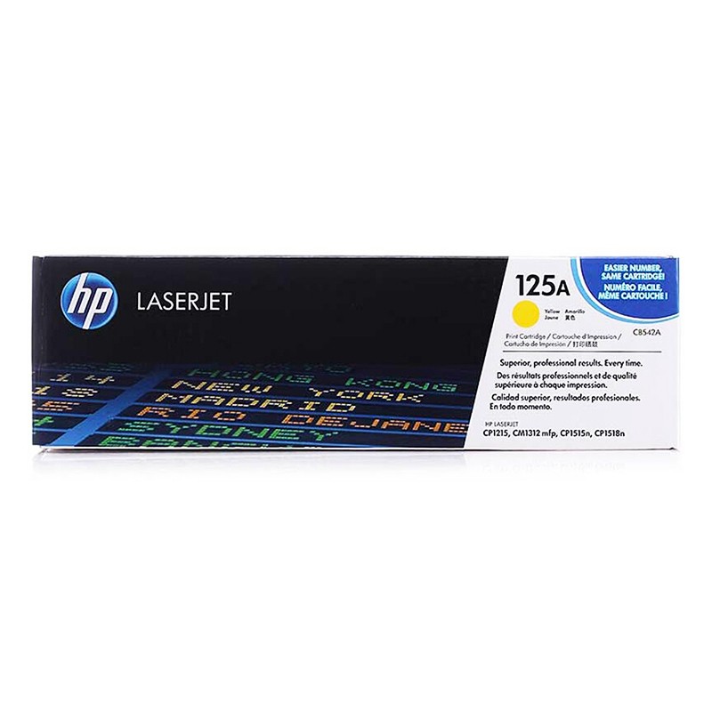 HP/惠普 125A打印硒鼓 CB542A 黄色/鼓粉一体/1400页 适用机型：HP Color LaserJet CP1515n/CP1518ni/CP1215 Printer/HP Color LaserJet CM1312/CM1312nfi MFP Printer 单位:个