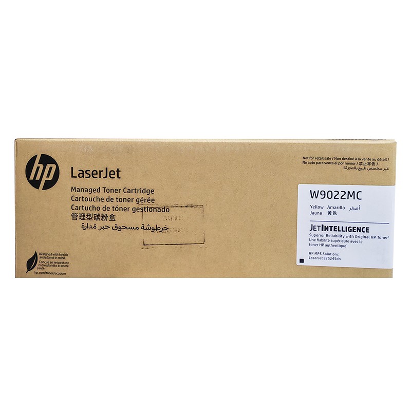 HP/惠普 管理型碳粉盒 W9022MC 黄色/鼓粉分离/35000页 适用机型：HP Color LaserJet Managed E75245dn Prntr 单位:个