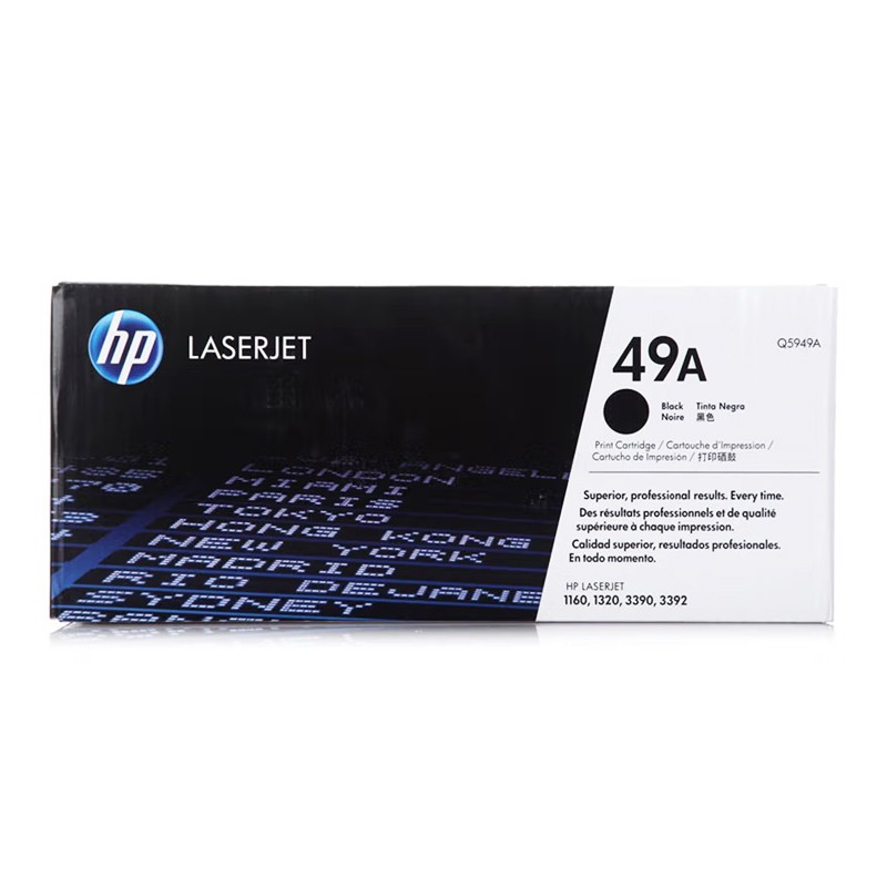 HP/惠普 49A打印硒鼓 Q5949A 黑色/鼓粉一体/2500页 适用机型：HP LaserJet 1160/1320/1320nw Printer/HP LaserJet 1320n/1320tn Network Printer/HP LJ3390/LJ3392 All-in-One Printer 单位:个