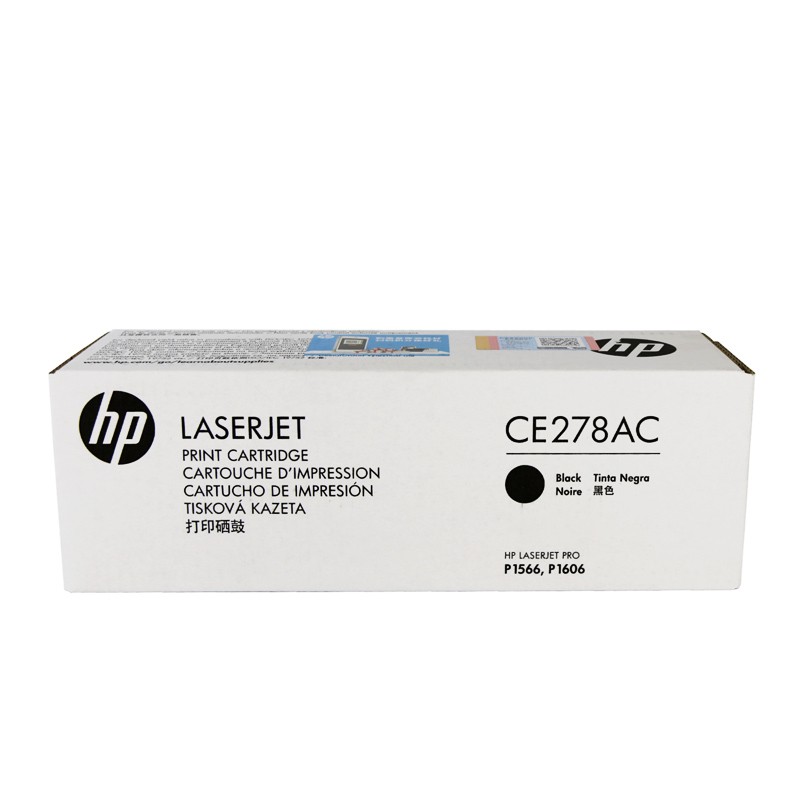 HP/惠普 78A打印硒鼓 CE278AC 黑色/鼓粉一体/2100页 适用机型：HP LaserJet P1566 Printer/HP LaserJet P1606dn Printer/M1536dnf MFP Printer 单位:个