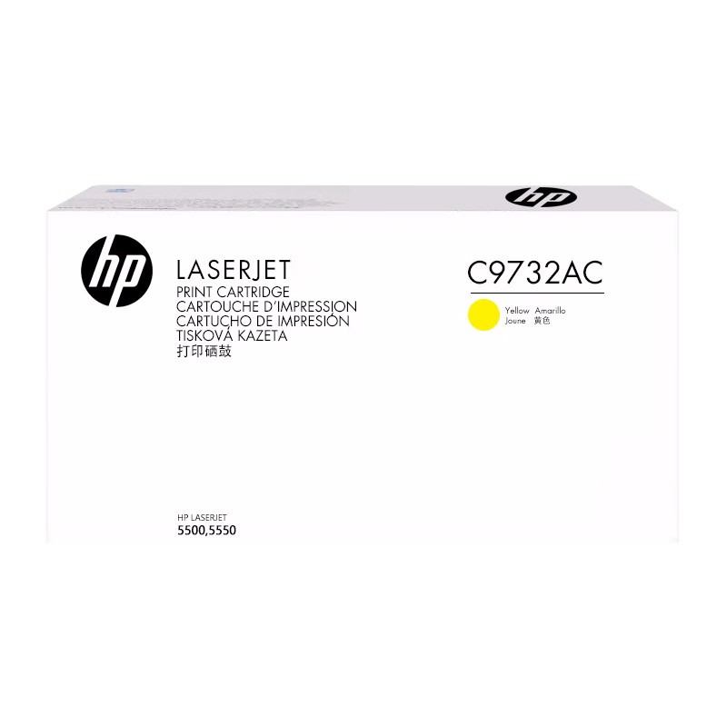 HP/惠普 打印硒鼓 C9732AC 黄色/鼓粉一体/12000页 适用机型：HP color LaserJet 5500/5500dn/5500dtn/5550 printer/HP Color LaserJet 5550 DN Printer/HP Color LaserJet 5550 DTN Printer 单位:个