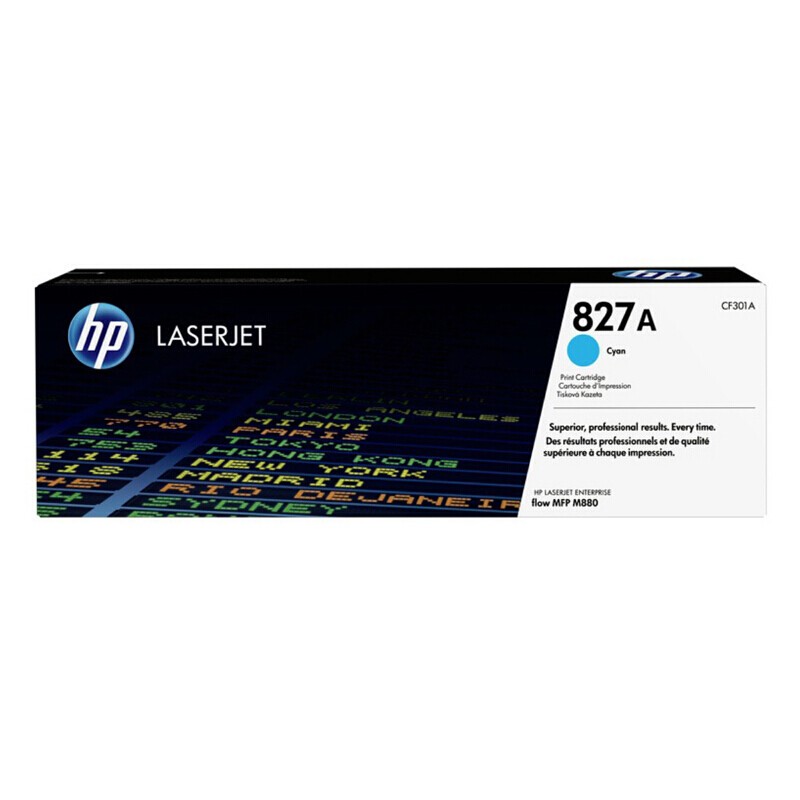 HP/惠普 827A打印硒鼓 CF301A 青色/鼓粉分离/32000页 适用机型：HP Color LaserJet Flow MFP M880z/M880z+ Prntr/HP Color LaserJet M880z+ NFC/WL Printer/HP Color LaserJet Managed M880zm/M880zm+ Prntr 单位:个