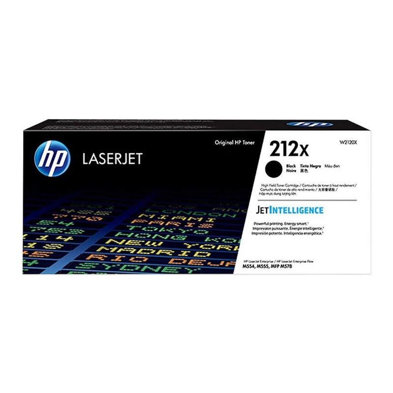 HP/惠普 212X大容量硒鼓 W2120X 黑色/鼓粉一体/13000页 适用机型：HP Color LaserJet Enterprise M554dn/M555dn/M555X/HP Color LaserJet Enterprise MFP M578dn/M578f/HP Color LaserJet Enterprise flow MFP M578z 单位:个