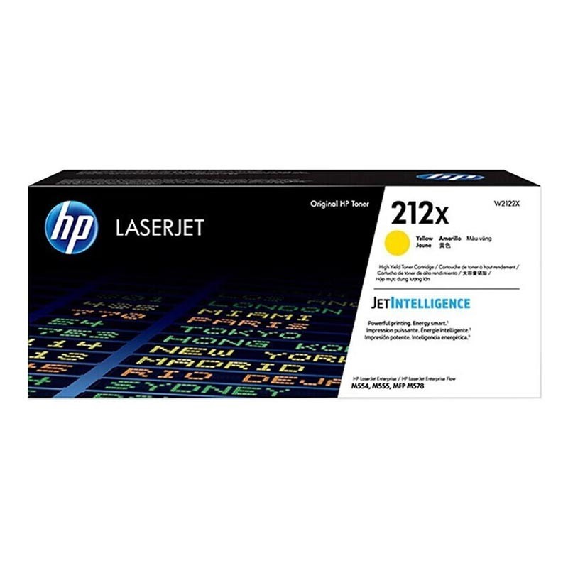 HP/惠普 212X大容量硒鼓 W2122X 黄色/鼓粉一体/10000页 适用机型：HP Color LaserJet Enterprise M554dn/M555dn/M555X/HP Color LaserJet Enterprise MFP M578dn/M578f/HP Color LaserJet Enterprise flow MFP M578z 单位:个