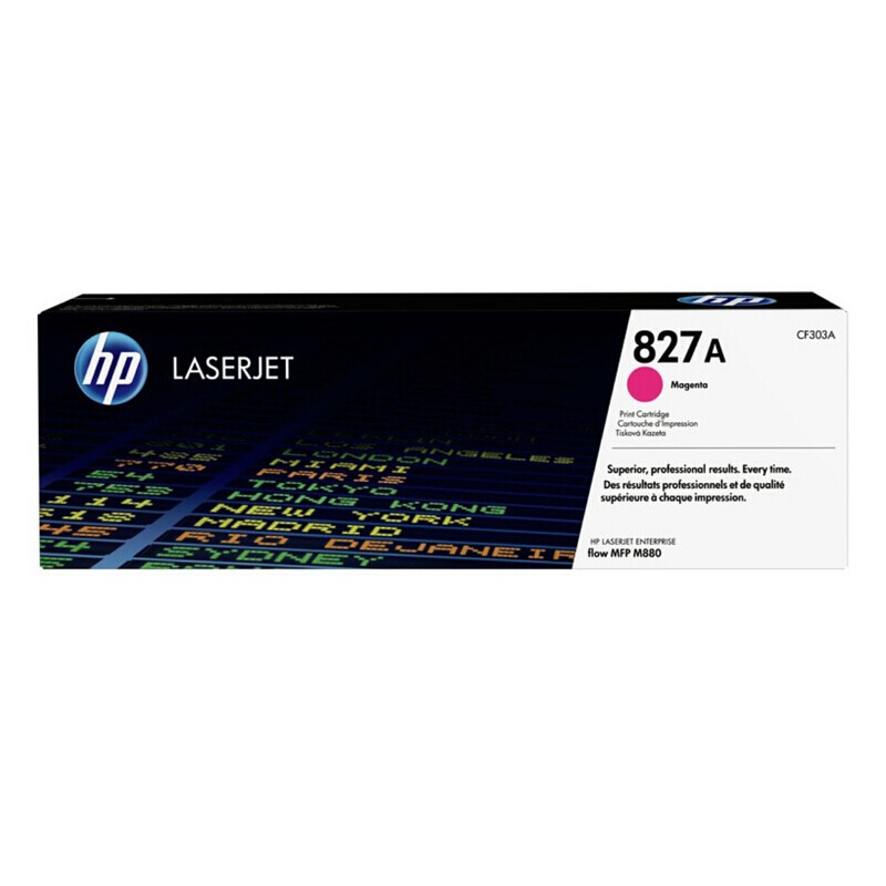 HP/惠普 827A打印硒鼓 CF303A 品红色/鼓粉分离/32000页 适用机型：HP Color LaserJet Flow MFP M880z/M880z+ Prntr/HP Color LaserJet M880z+ NFC/WL Printer/HP Color LaserJet Managed M880zm/M880zm+ Prntr 单位:个