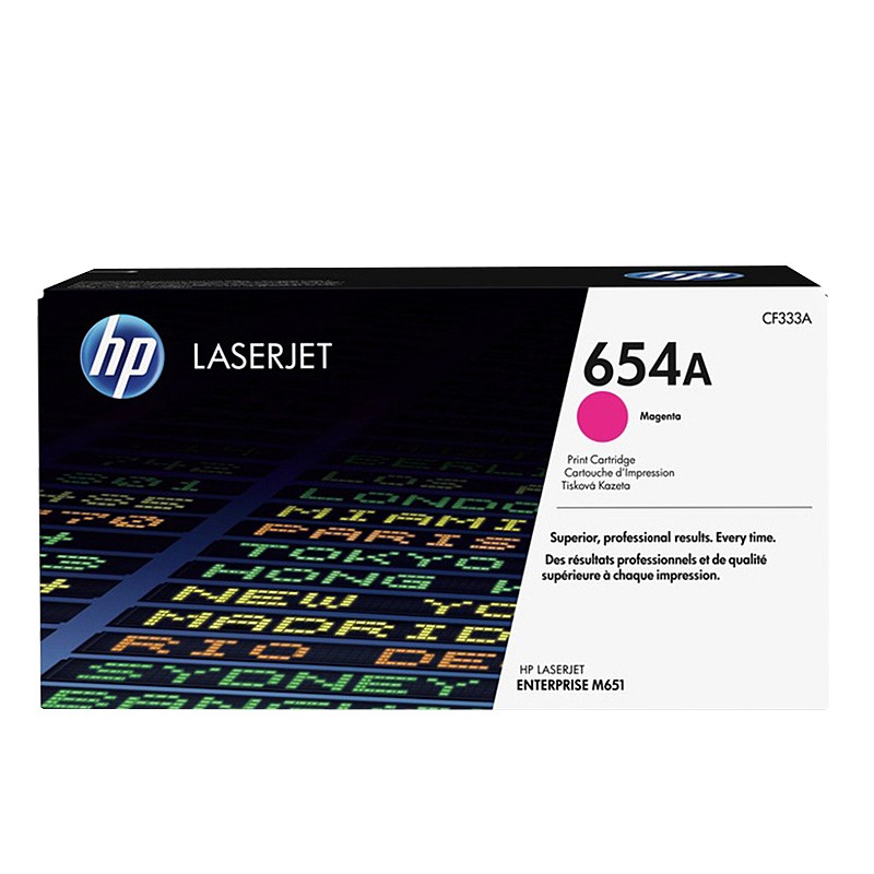 HP/惠普 654A打印硒鼓 CF333A 品红色/鼓粉一体/15000页 适用机型：HP Color LaserJet Ent M651n/M651dn/M651xh Printer 单位:个