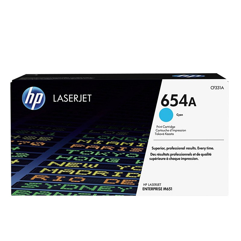 HP/惠普 654A打印硒鼓 CF331A 青色/鼓粉一体/15000页 适用机型：HP Color LaserJet Ent M651n/M651dn/M651xh Printer 单位:个