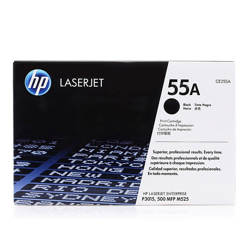 HP/惠普 55A打印硒鼓 CE255A 黑色/鼓粉一体/6000页 适用机型：HP LaserJet Pro MFP M521dn/M521dw Printer/HP LaserJet P3015/P3015d/P3015dn/P3015x Printer/HP LaserJet Enterprise 500 M525 MFP/HP LaserJet Enterprise flow MFP M525c 单位:个