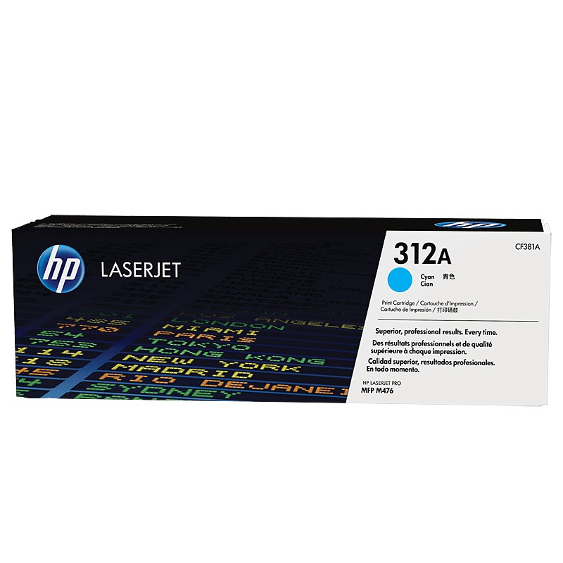 HP/惠普 312A打印硒鼓 CF381A 青色/鼓粉一体/2700页 适用机型：HP Color LaserJet Pro MFP M476nw Prntr/HP Color LaserJet Pro MFP M476dw Prntr 单位:个