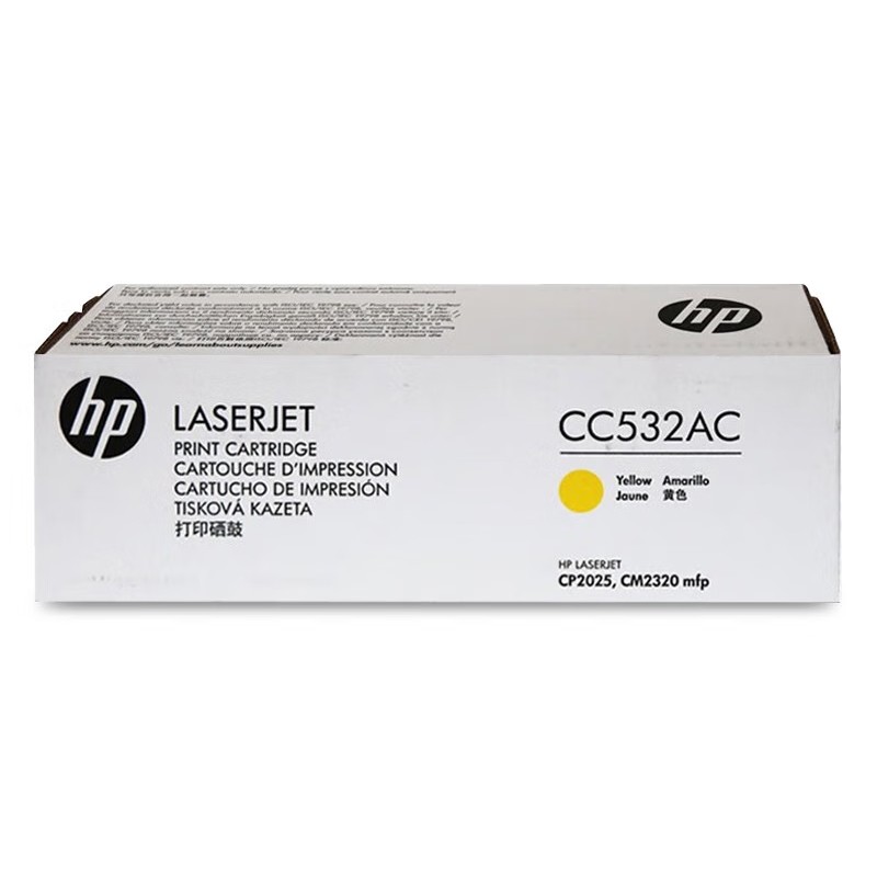 HP/惠普 304AC打印硒鼓 CC532AC 黄色大客户包装/鼓粉一体/2800页 适用机型：HP Color LaserJet CP2025/CP2025n/CP2025dn/CP2025x Printer/HP Color LaserJet CM2320n/CM2320fxi/CM2320nf MFP Printer 单位:个