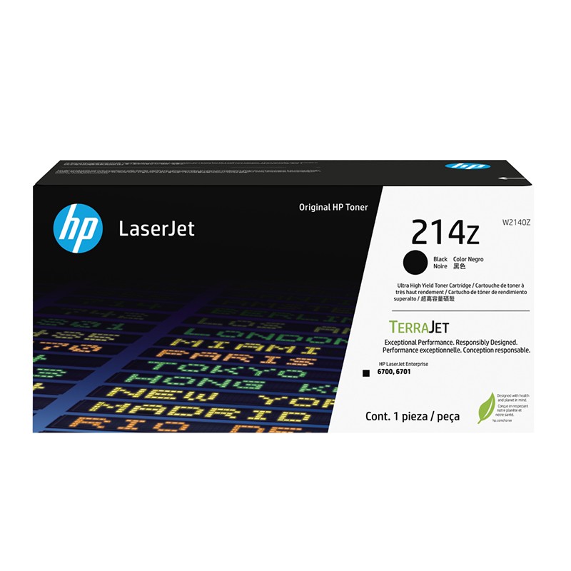 HP/惠普 214Z超高容量硒鼓 W2140Z 黑色/鼓粉一体/31000页 适用机型：HP Color LaserJet Enterprise 6700dn/6701dn 单位:个