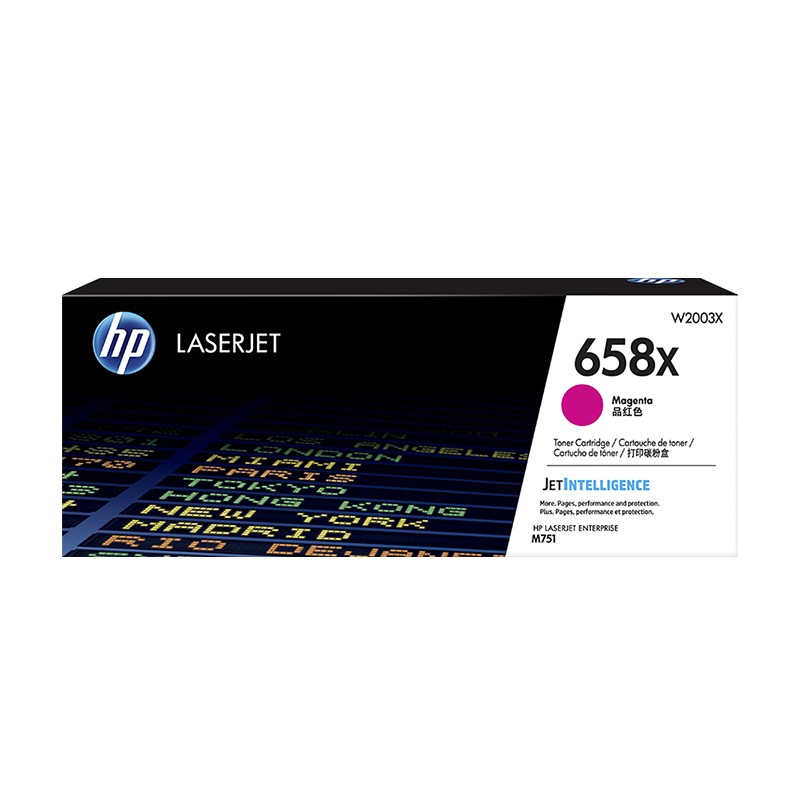 HP/惠普 658X打印碳粉盒 W2003X 品红色/鼓粉分离/28000页 适用机型：HP Color LaserJet Enterprise M751n/M751dn 单位:个