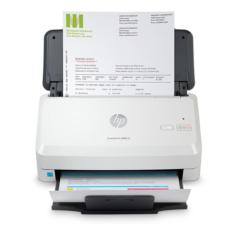 HP/惠普 扫描仪ScanJet Pro 2000s2 ScanJet Pro 2000s2 6FW06A A4/馈纸式/双面扫描/50页ADF/日负荷3500页/35ppm/70ipm/USB 单位:个