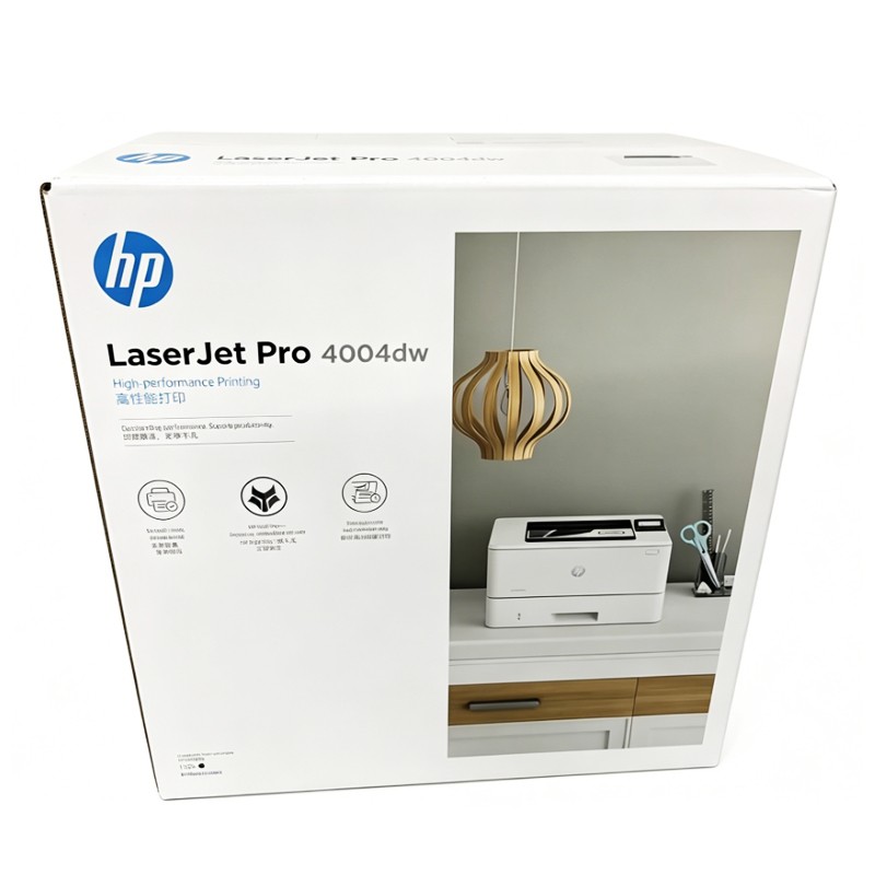 HP/惠普 激光打印机LaserJet Pro 4004dw LaserJet Pro 4004dw 2Z615A A4/黑白/40PPM/双面/无线直连/WIFI/月负荷8万页/耗材单页成本0.3元 适用耗材：硒鼓W1520A(3050页)/W1520X(9700页)鼓粉一体 单位:个
