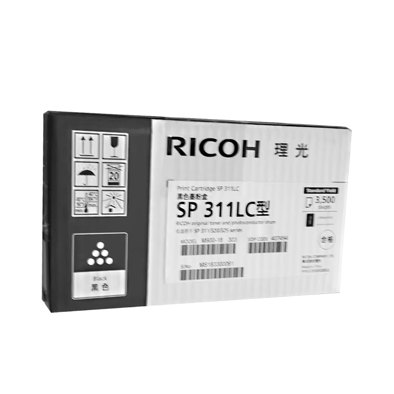 RICOH/理光 墨粉盒SP311LC型 407494 黑色/3500页/鼓粉一体 适用机型：SP310DNw/SP310SFNw/SP320DN/SP320SN/SP320SFN/SP325DNw/SP325SNw/SP325SFNw 单位:个