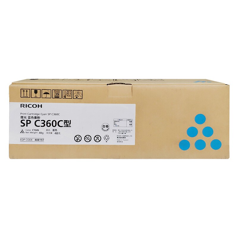 RICOH/理光 墨粉盒SPC360C型 408197 蓝色/1500页 适用机型：SPC360DNw/SPC360SFNw 单位:个