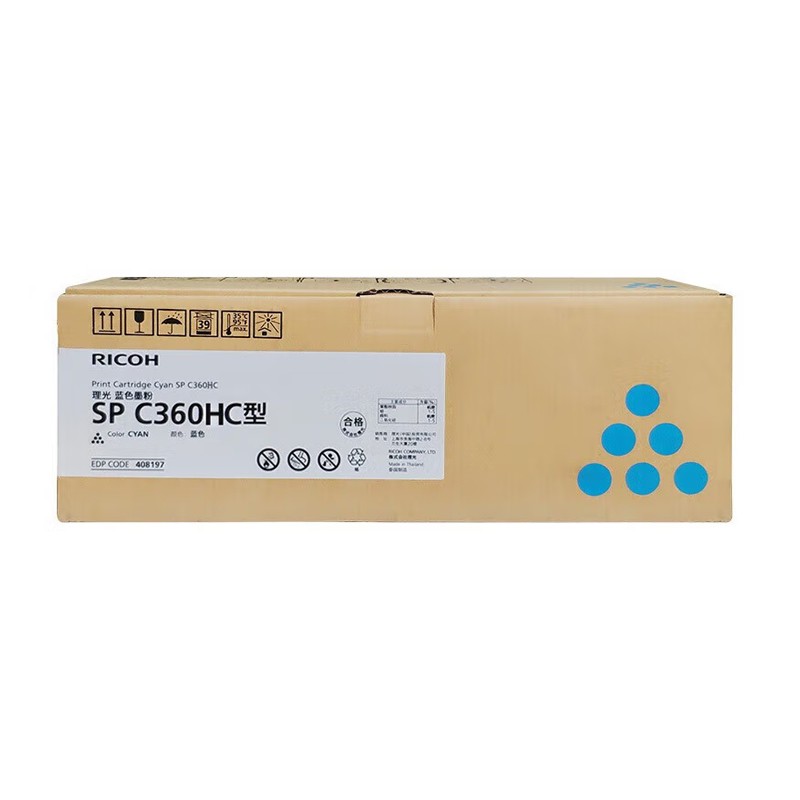 RICOH/理光 墨粉盒SPC360HC型 408193 青色/5000页 适用机型：SPC360DNw/SPC360SFNw 单位:个
