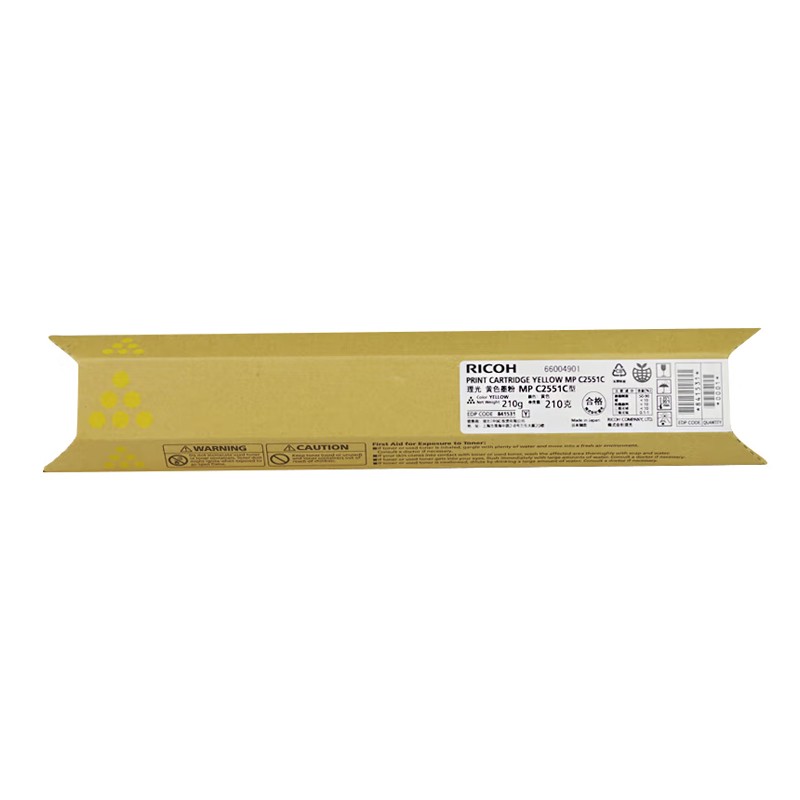 RICOH/理光 墨粉盒MPC2551C型 841531 黄色/9500页/209g 适用机型：MPC2010/MPC2030/MPC2050/MPC2051/MPC2530/MPC2550/MPC2551 单位:个