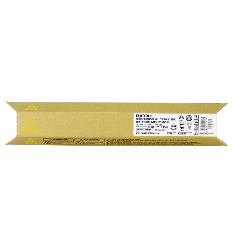 RICOH/理光 墨粉盒MPC2550C型 841227 黄色/5500页/135g 适用机型：MPC2010/MPC2030/MPC2050/MPC2051/MPC2530/MPC2550/MPC2551 单位:个