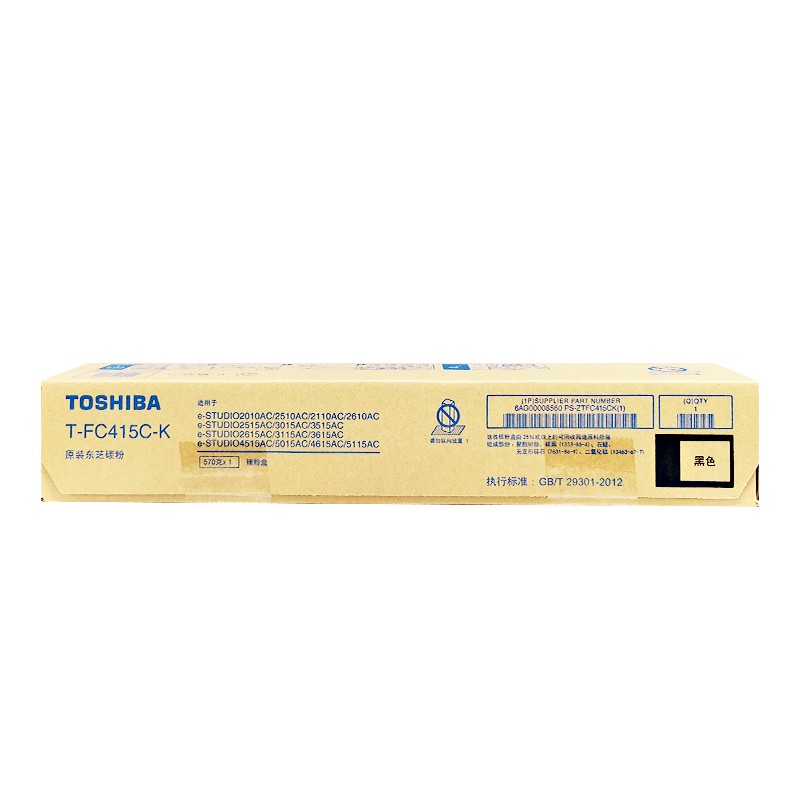 TOSHIBA/东芝 碳粉盒 PS-ZTFC415CK 黑色/3.84万页 适用机型：e-STUDIO2010AC/2510AC/2515AC/3015AC/3515AC/4515AC/5015AC/2615AC/3115AC/3615AC/4615AC/5115AC/2110AC/2610AC 单位:个