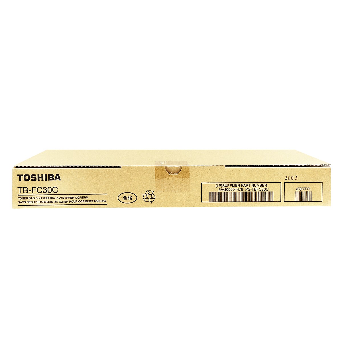 TOSHIBA/东芝 废粉盒 TB-FC30C 适用机型：e2051c/2551c/2050c/2550c/2000AC/2500AC/2010AC/2510AC/2110AC/2610AC/2020AC/2520AC/2021AC/2521AC 单位:个
