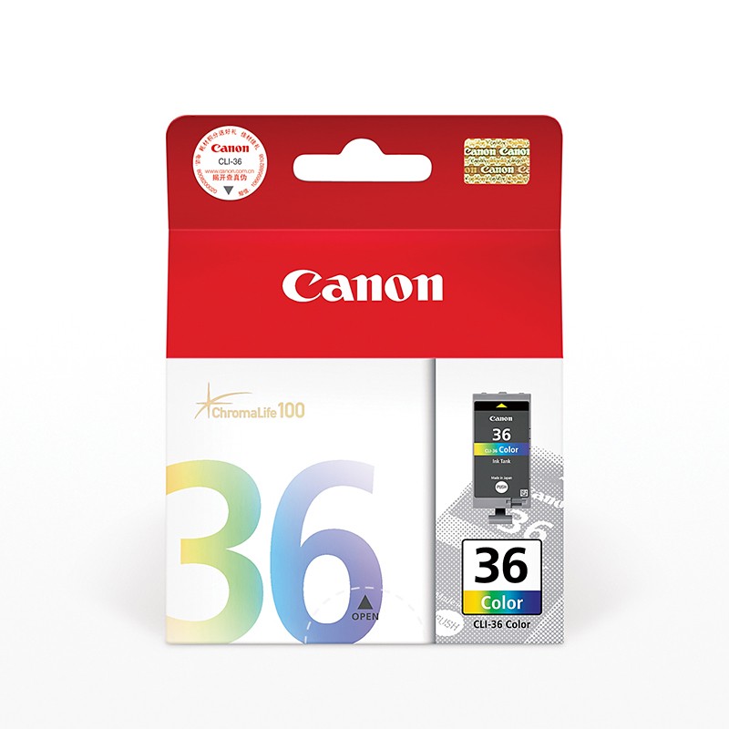 CANON/佳能 墨盒 CLI-36C 彩色/12ml/249页 适用机型：iP110/iP100/TR150 单位:个