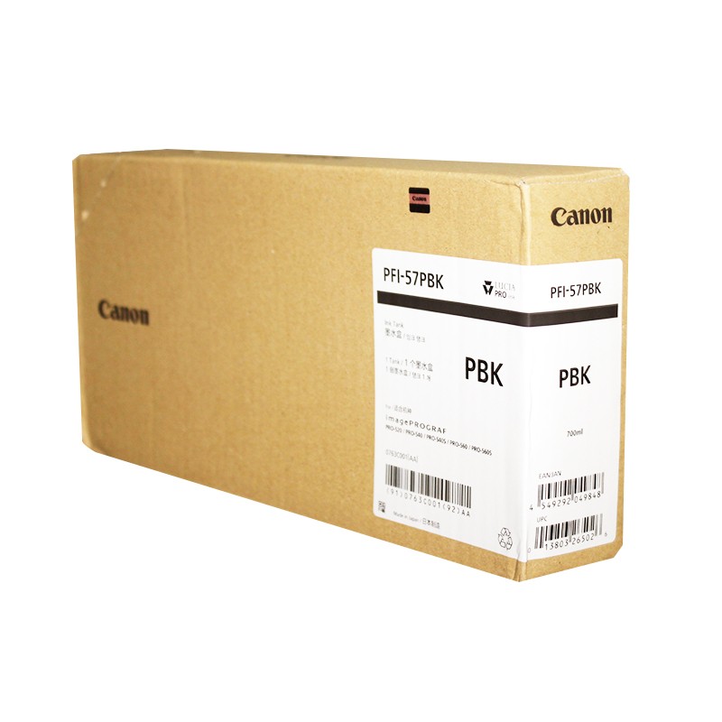 CANON/佳能 墨盒 PFI-57PBK 照片黑700ML 适用机型：PRO-520/PRO-521/PRO-540/PRO-540S/PRO-541/PRO-560/PRO-561S/PRO-560S/PRO-561S 单位:个