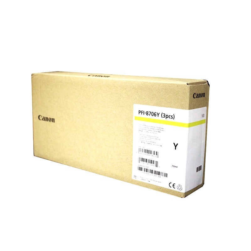 CANON/佳能 墨盒 PFI-8706Y 黄色/700ML 适用机型：IPF8410/IPF8410S 单位:个