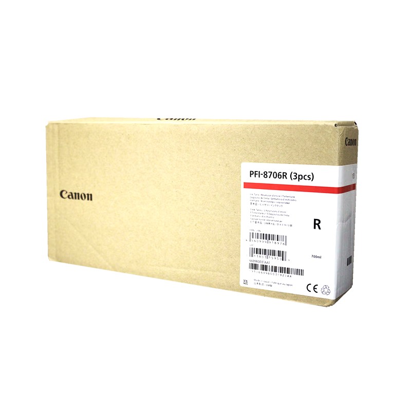 CANON/佳能 墨盒 PFI-8706R 红色/700ML 适用机型：IPF8410 单位:个