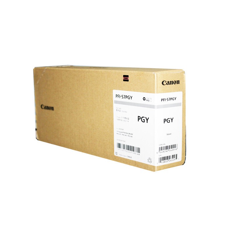 CANON/佳能 墨盒 PFI-57PGY 浅灰色 700ML 适用机型：PRO-520/PRO-521/PRO-540/PRO-541/PRO-560/PRO-561 单位:个