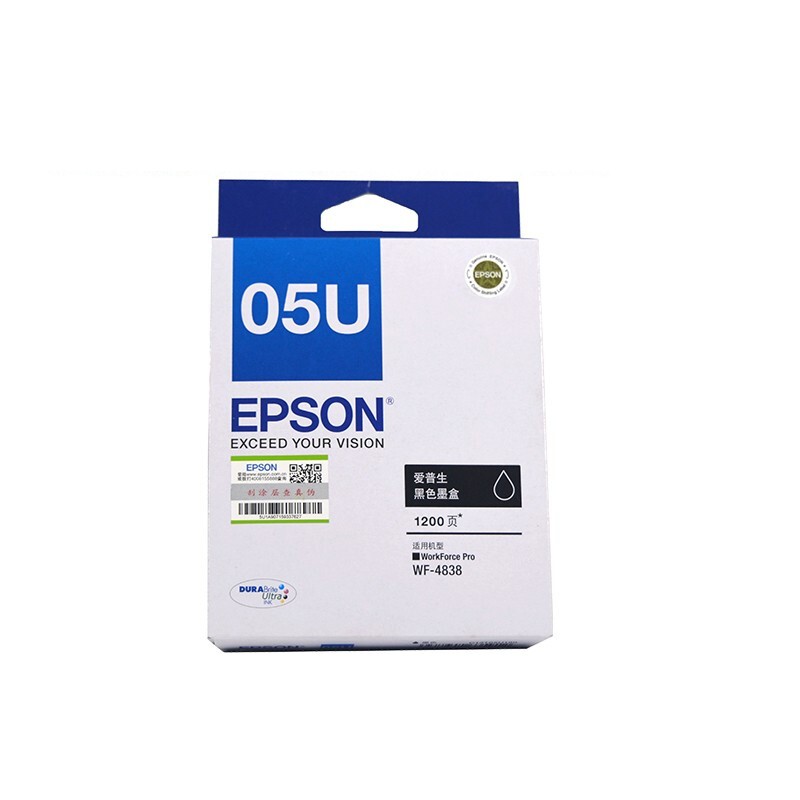 EPSON/爱普生 墨盒 T05U1 黑色/1200页 适用机型：WF-4838 单位:个
