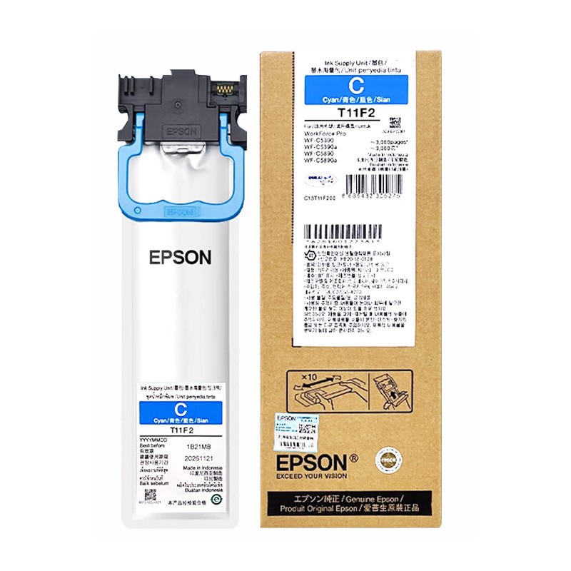 EPSON/爱普生 墨盒 T11F2 青色/3000页 适用机型：WF-C5390A/C5890A 单位:个