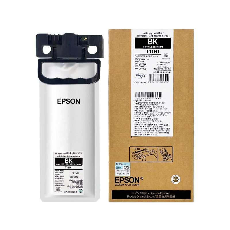 EPSON/爱普生 墨盒 T11H1 黑色/10000页 适用机型：WF-C5390A/C5890A 单位:个