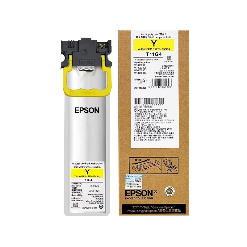 EPSON/爱普生 墨盒 T11G4 黄色/5000页 适用机型：WF-C5390A/C5890A 单位:个